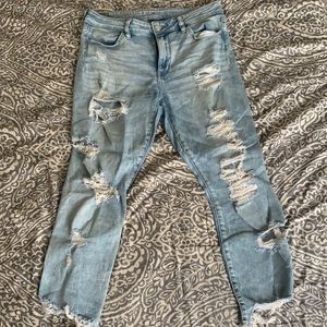 AEO distressed jeggings